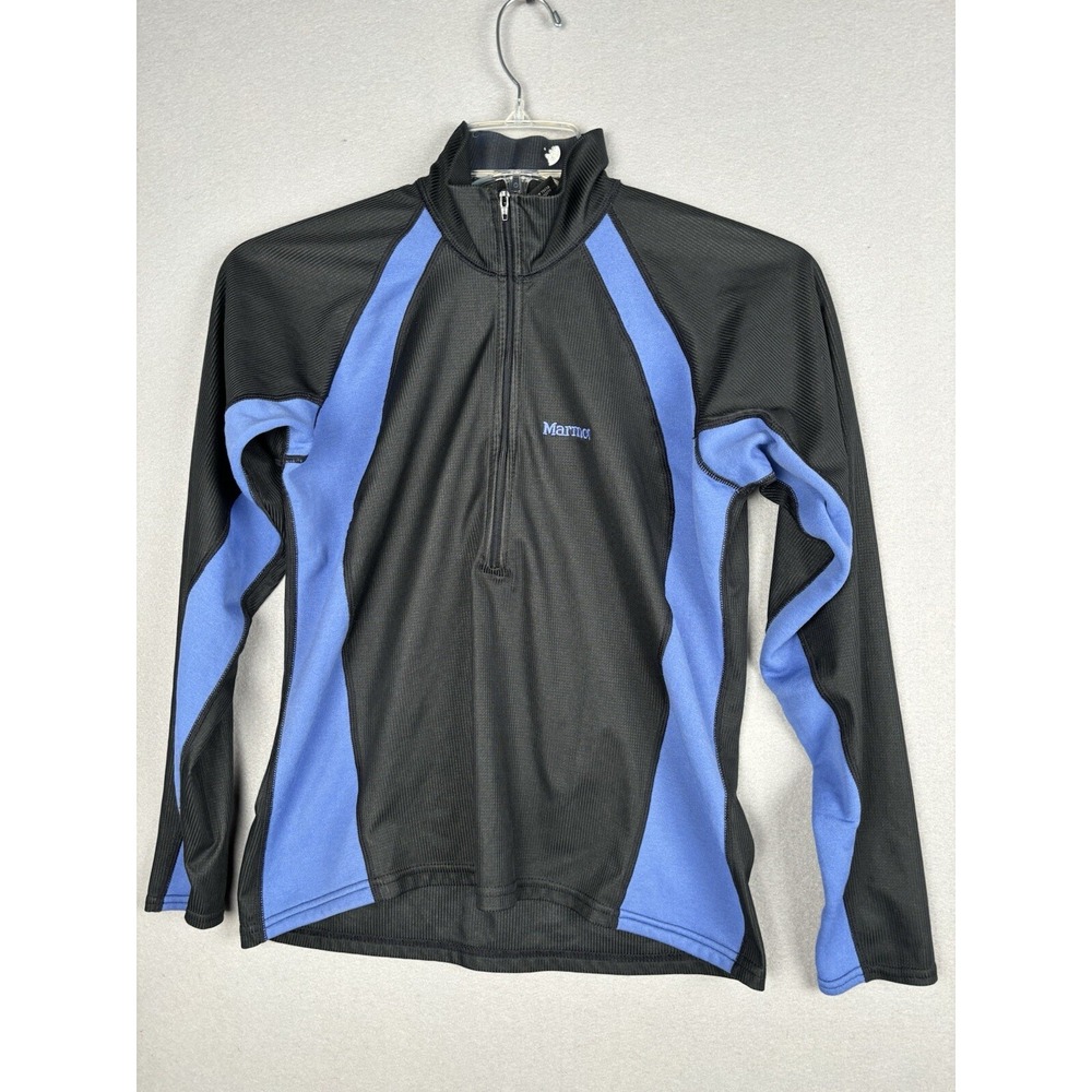 Marmot Women's Jacket M Med Black Blue Windstopper N25 1/2 Zip Pullover 3276
